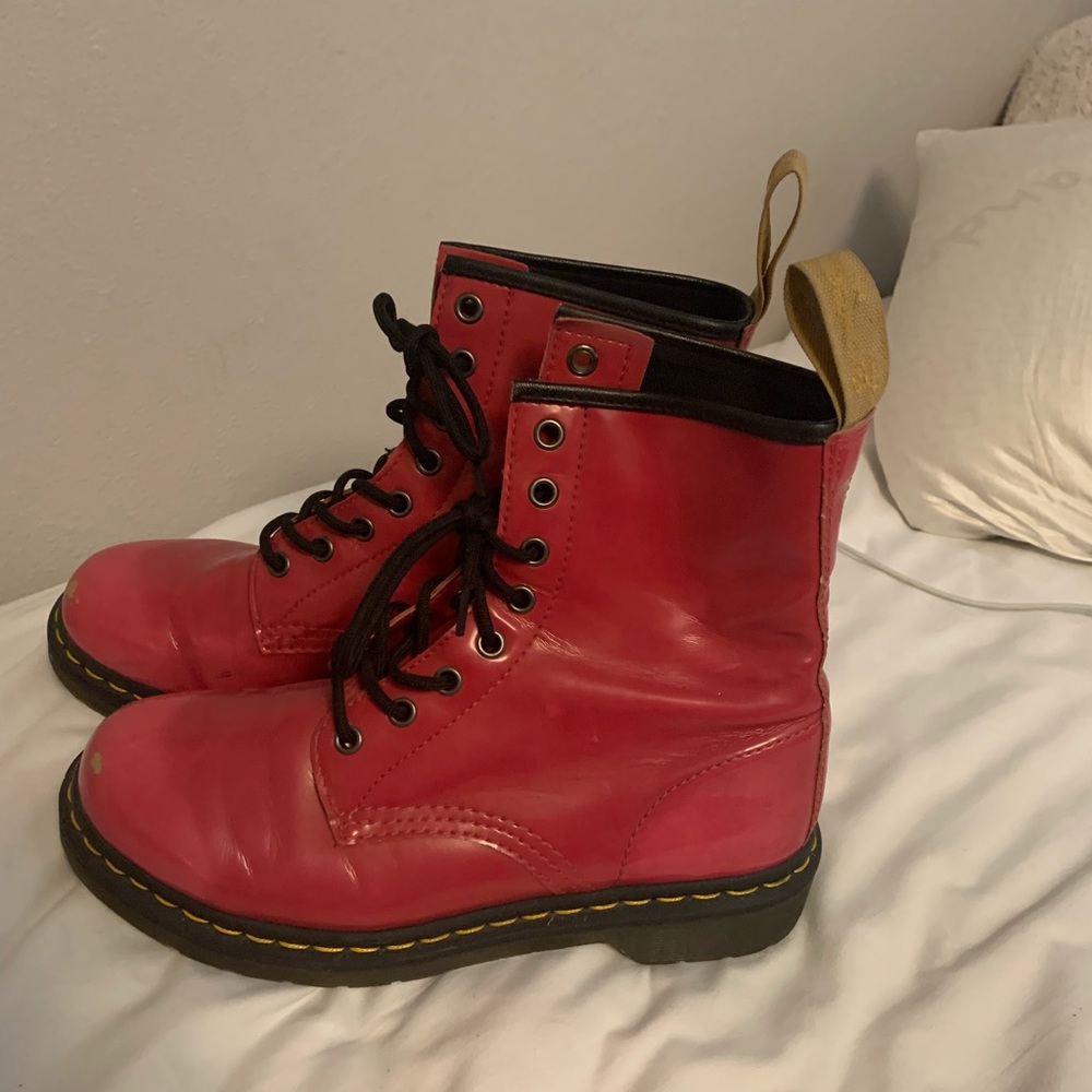 Hot pink Dr. Martins